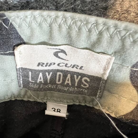 Rip Curl Swim Trunks Mens 38 Gray Lazy Days Board Shorts Surf Swim Lightweight - Picture 4 of 8